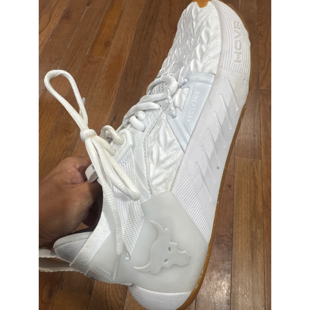 Under Armour Project Rock 4 White Gum Training Shoes 3026535-100 Womens 8